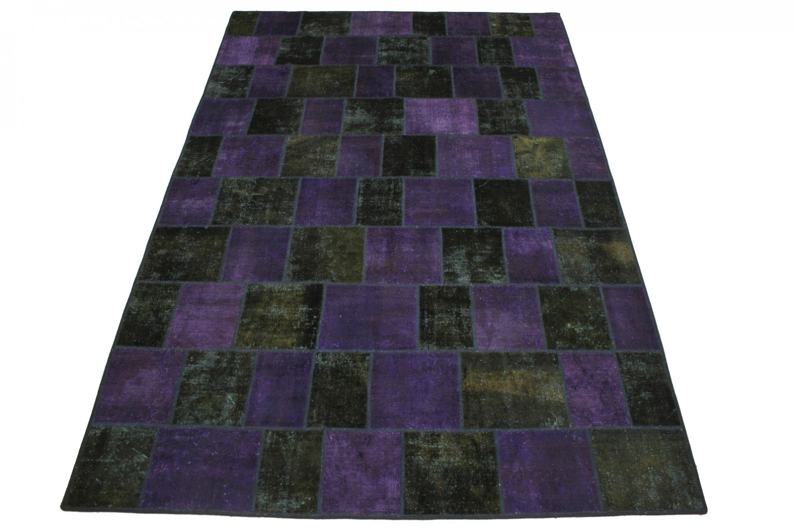 Purple Patchwork Rug Patchwork Rug Purple Olive in 310x200cm (1001-2656) - carpetido.de