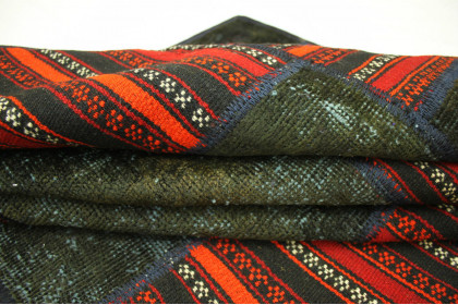 Patchwork Teppich Rot Oliv in 300x200cm (4 / 4)