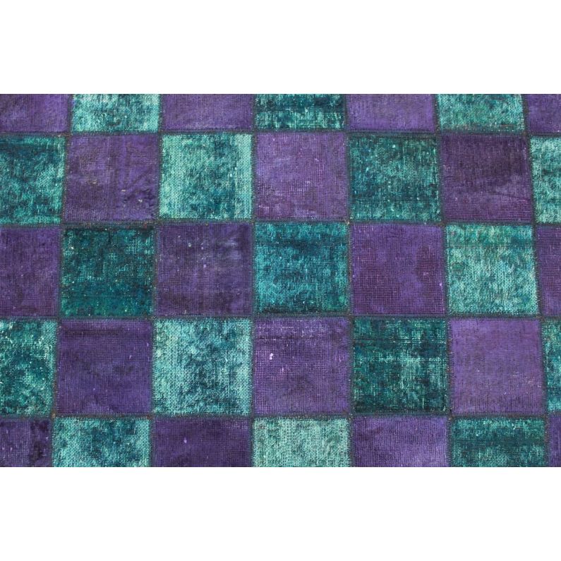 Patchwork Rug Purple Turquoise in 200x140cm (10012676) carpetido.de