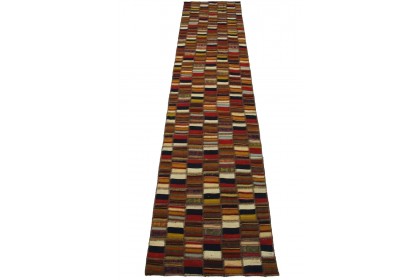 Kelim Patchwork Teppich Läufer in 290x70cm (1 / 8)