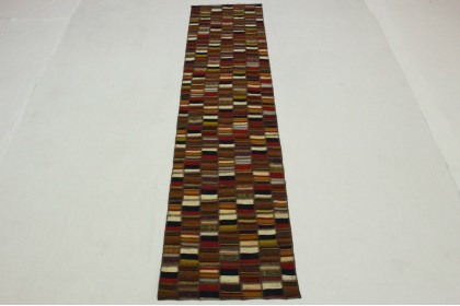 Kelim Patchwork Teppich Läufer in 290x70cm (3 / 8)