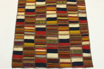 Kelim Patchwork Teppich Läufer in 290x70cm (4 / 8)