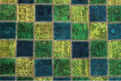 Patchwork Teppich Läufer Grün in 300x80cm (3 / 9)