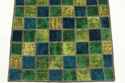 Patchwork Teppich Läufer Grün in 300x80cm (5 / 9)