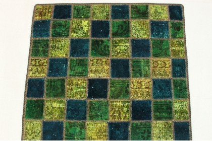 Patchwork Teppich Läufer Grün in 300x80cm (6 / 9)