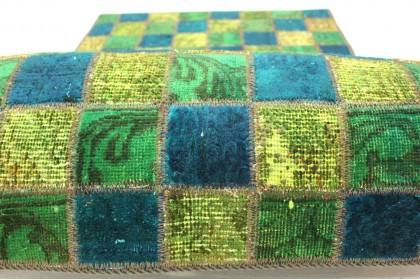 Patchwork Teppich Läufer Grün in 300x80cm (8 / 9)