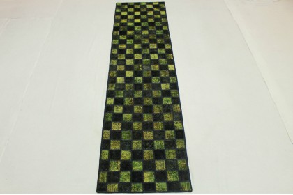 Patchwork Rug Runner Green in 320x80cm (4 / 9)