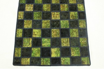 Patchwork Rug Runner Green in 320x80cm (6 / 9)