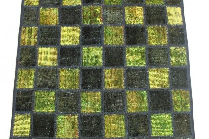 Patchwork Rug Runner Green in 320x80cm (7 / 9)