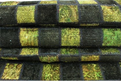 Patchwork Rug Runner Green in 320x80cm (9 / 9)