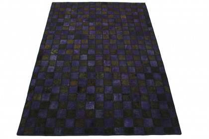 Patchwork Teppich Lila Oliv in 250x170cm