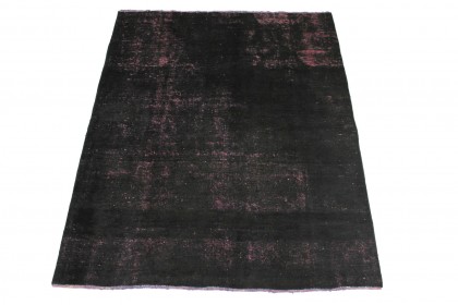 Vintage Teppich Schwarz Rosa in 190x150cm