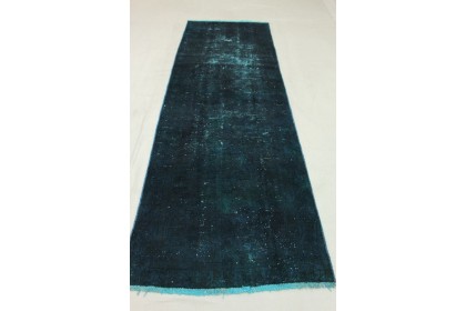 Vintage Teppich Blau in 290x90cm (3 / 8)