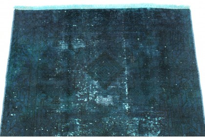 Vintage Teppich Blau in 290x90cm (6 / 8)