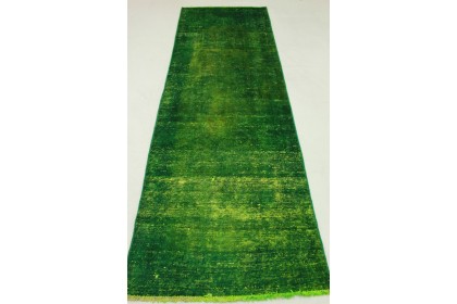 Vintage Teppich Läufer Grün in 310x90cm (2 / 9)
