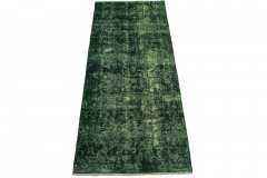 Vintage Rug Runner Green in 260x100cm