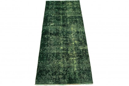 Vintage Rug Runner Green in 260x100cm