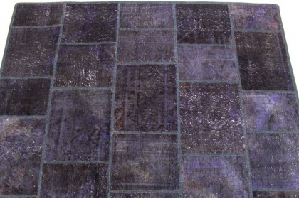 Patchwork Teppich Lila Violett in 200x150cm (6 / 6)
