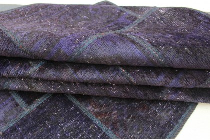 Patchwork Teppich Lila Violett in 200x150cm (5 / 6)