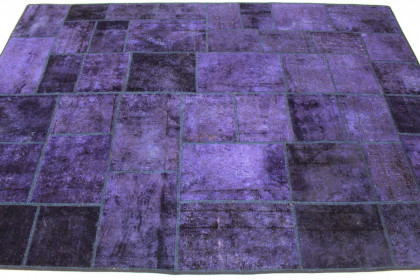 Patchwork Rug Purple Violet in 240x170cm (5 / 6)