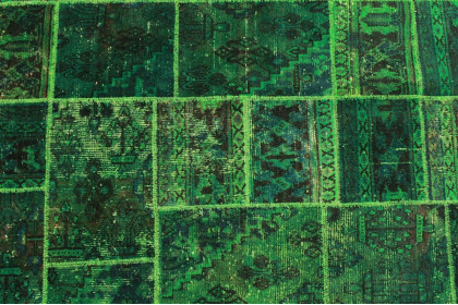 Patchwork Teppich Grün in 240x170cm (2 / 4)