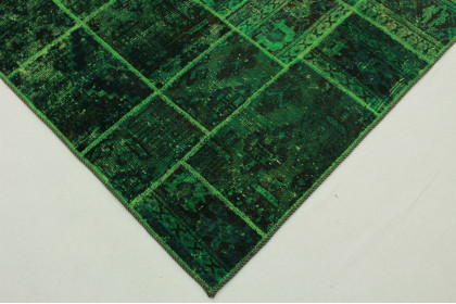 Patchwork Teppich Grün in 240x170cm (3 / 4)