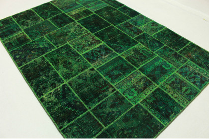 Patchwork Teppich Grün in 240x170cm (4 / 4)