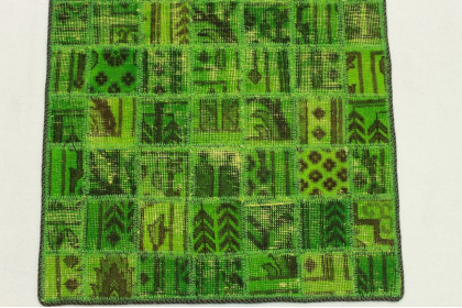 Patchwork Rug Green in 300x70cm (2 / 4)