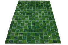 Patchwork Rug Green in 270x200cm