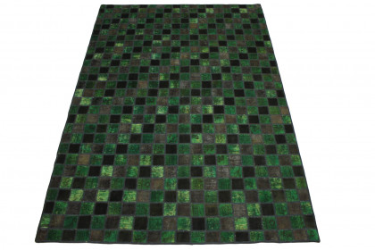 Patchwork Teppich Grün in 300x210cm
