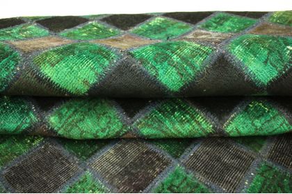 Patchwork Rug Green in 300x210cm (10 / 10)
