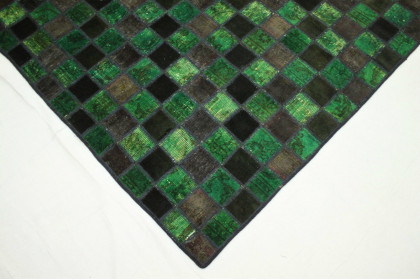 Patchwork Rug Green in 300x210cm (4 / 10)