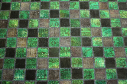 Patchwork Rug Green in 300x210cm (6 / 10)