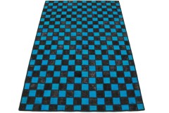 Patchwork Rug Blue Black in 250x160cm