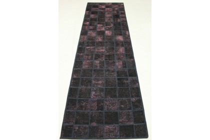 Patchwork Teppich Läufer Schwarz Rosa in 310x90cm (2 / 9) Patchwork Teppich Läufer Schwarz Rosa in 310x90cm (2 / 9)