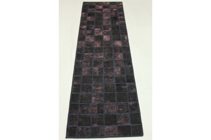Patchwork Teppich Läufer Schwarz Rosa in 310x90cm (5 / 9) Patchwork Teppich Läufer Schwarz Rosa in 310x90cm (5 / 9)