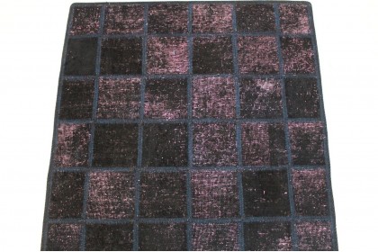 Patchwork Teppich Läufer Schwarz Rosa in 310x90cm (8 / 9) Patchwork Teppich Läufer Schwarz Rosa in 310x90cm (8 / 9)