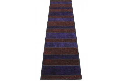 Patchwork Rug Runner Purple in 290x80cm