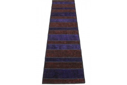 Patchwork Rug Runner Purple in 290x80cm