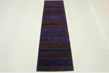 Patchwork Rug Runner Purple in 290x80cm (3 / 8)