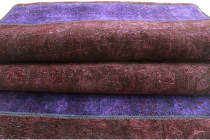Patchwork Rug Runner Purple in 290x80cm (8 / 8)