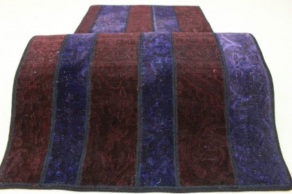 Patchwork Rug Runner Red Purple in 300x80cm (5 / 9)