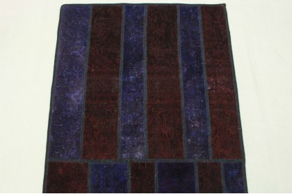 Patchwork Rug Runner Red Purple in 300x80cm (7 / 9)