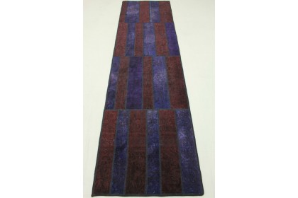 Patchwork Rug Runner Red Purple in 300x80cm (9 / 9)