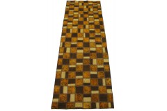 Patchwork Rug Runner Brown Rust in 230x90cm