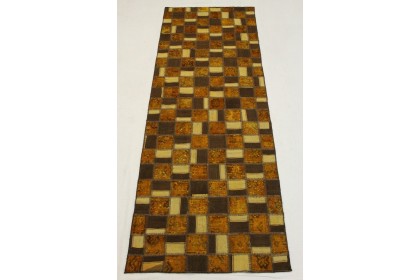 Patchwork Rug Runner Brown Rust in 230x90cm (4 / 10)