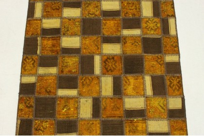 Patchwork Rug Runner Brown Rust in 230x90cm (5 / 10)