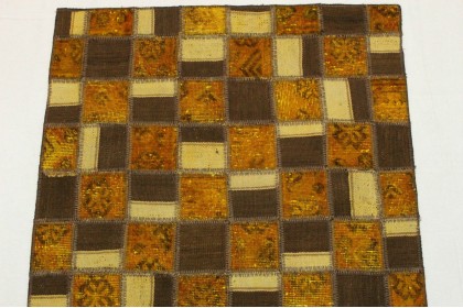 Patchwork Rug Runner Brown Rust in 230x90cm (7 / 10)
