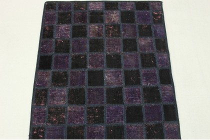 Patchwork Rug Runner Purple Rose in 310x80cm (6 / 9)