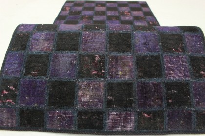 Patchwork Rug Runner Purple Rose in 310x80cm (8 / 9)